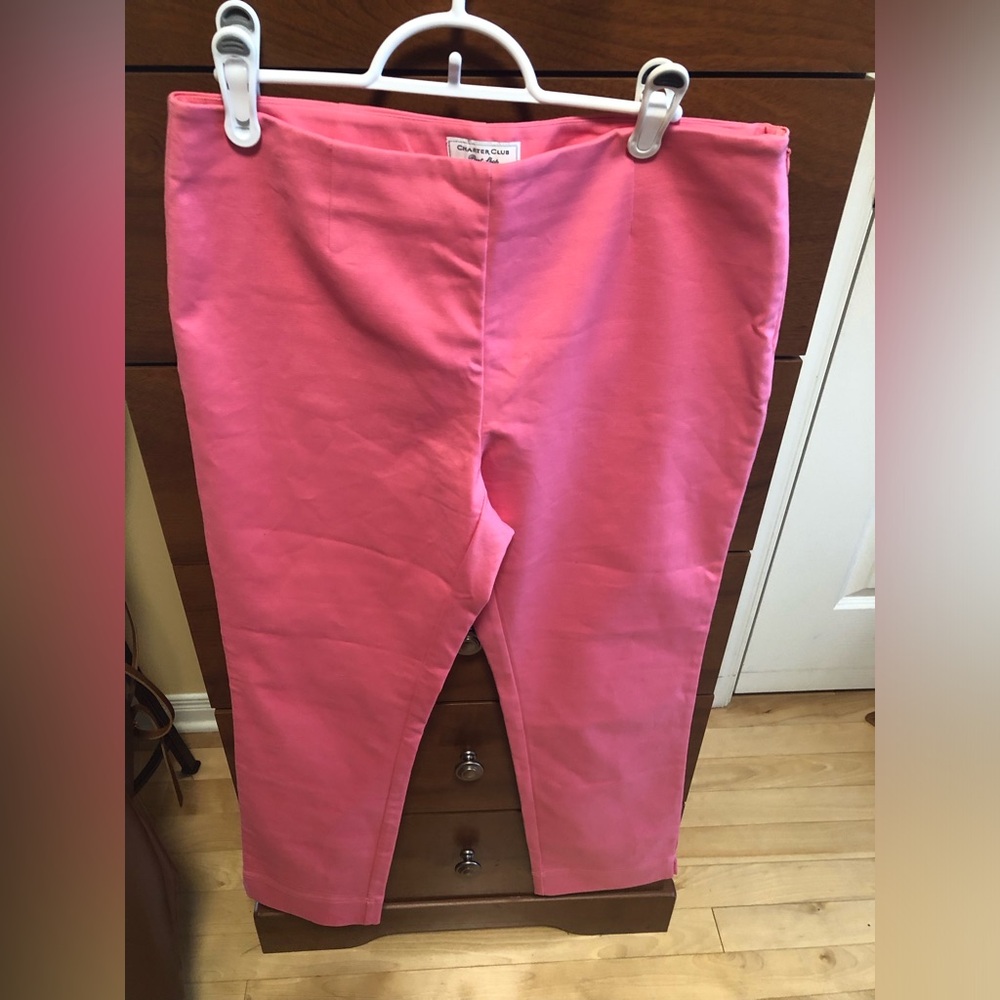 Charter Club summer preppy pink Pants tapered NWOT